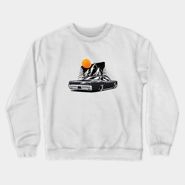 Black Continental 1965 Low Rider Crewneck Sweatshirt by KaroCars